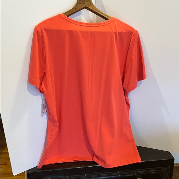 Christopher & Banks Vibrant Coral Short Sleeve Tee - Picture 5 of 5